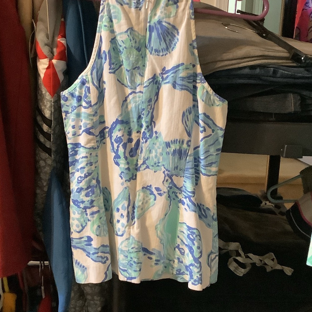 Lilly Pulitzer Blue and Green Tank Top, lace, 6 - Picture 4 of 5